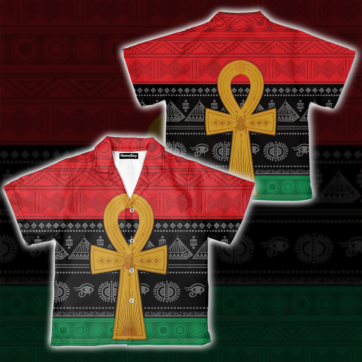 3D African Pan African Ankh Pan Africanism Kid Hawaiian Shirt Apparel Qt209490We