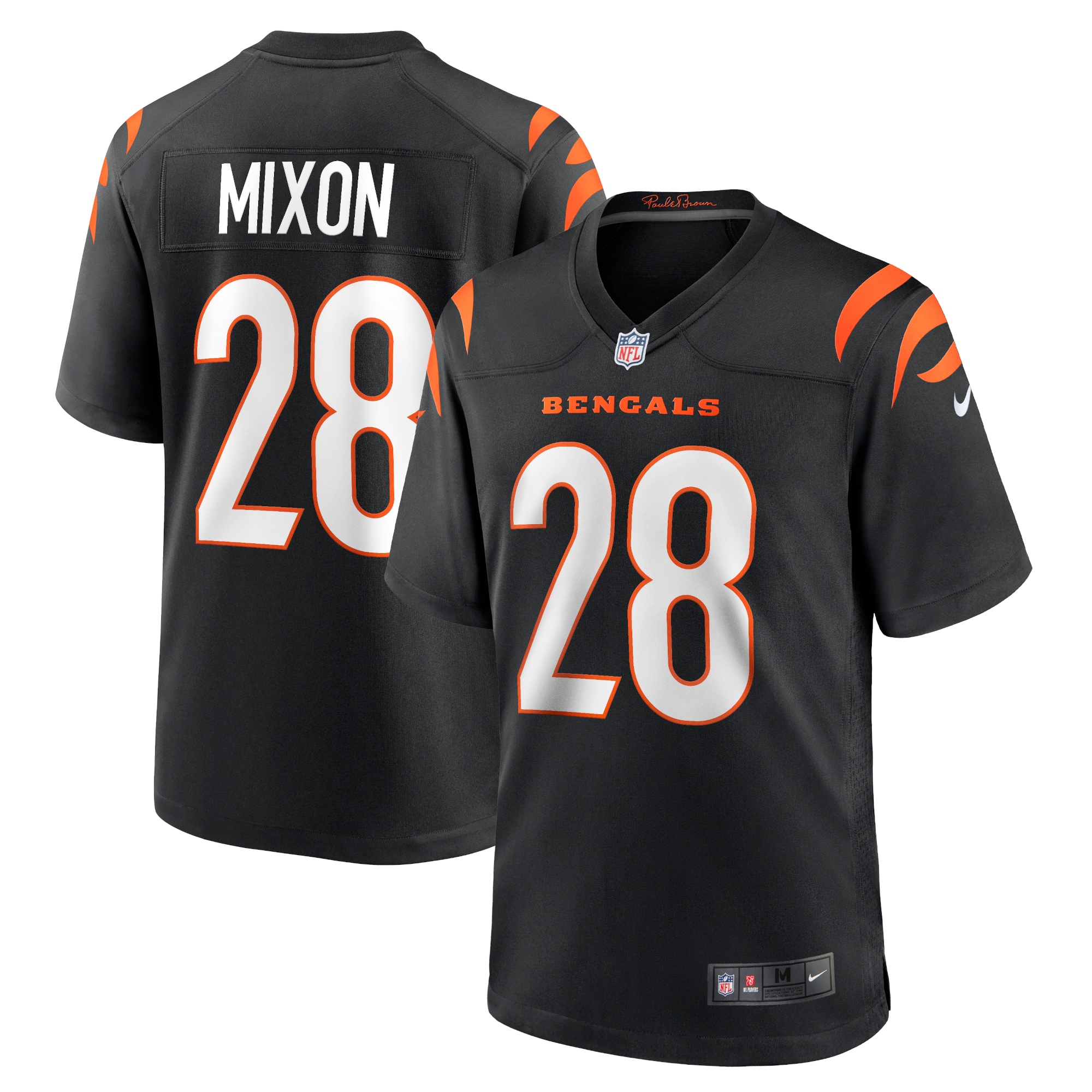 Men’s Cincinnati Bengals Joe Mixon Black Player Game Jersey