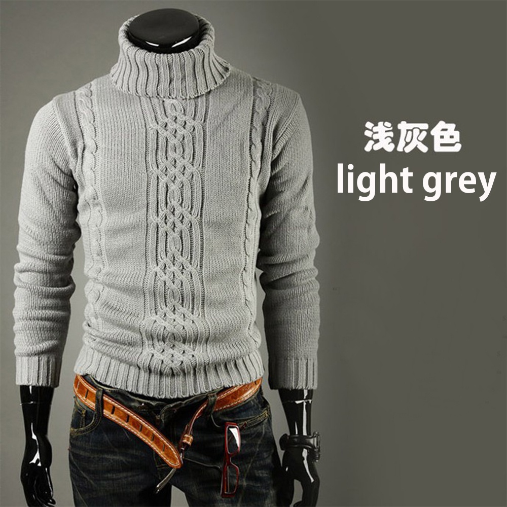 Warm Turtleneck Sweater Men Pull Homme Casual Pullovers Male Outwear Slim Knitted Sweater alx