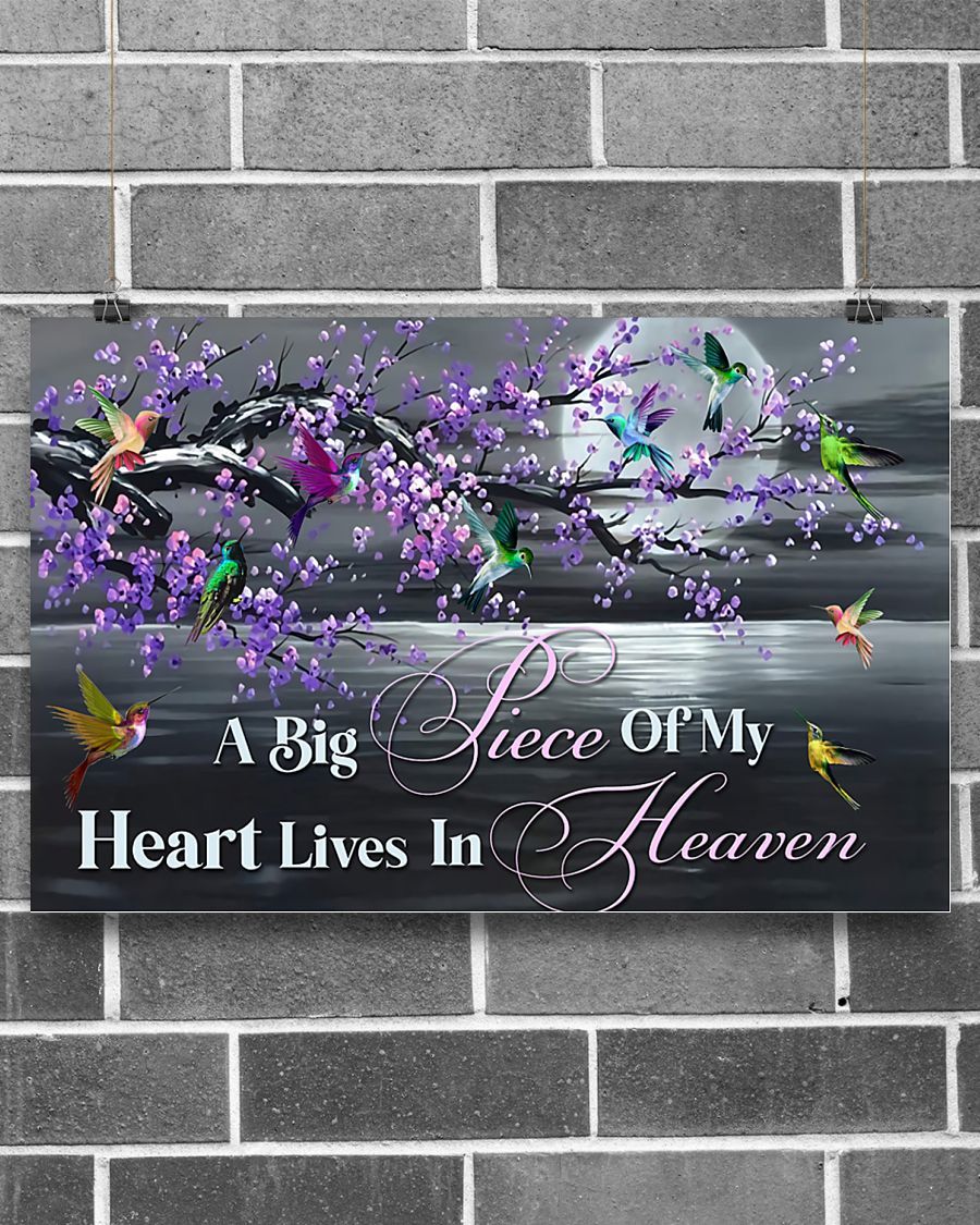 Hummingbird A Big Piece Of My Heart Horizontal Canvas And Poster | Wall Decor Visual Art