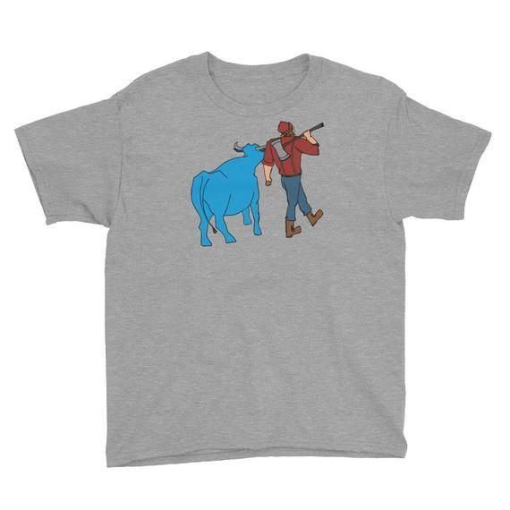 Paul Bunyan Babe The Blue Ox Native Minnesota Short Sleeve Shirt