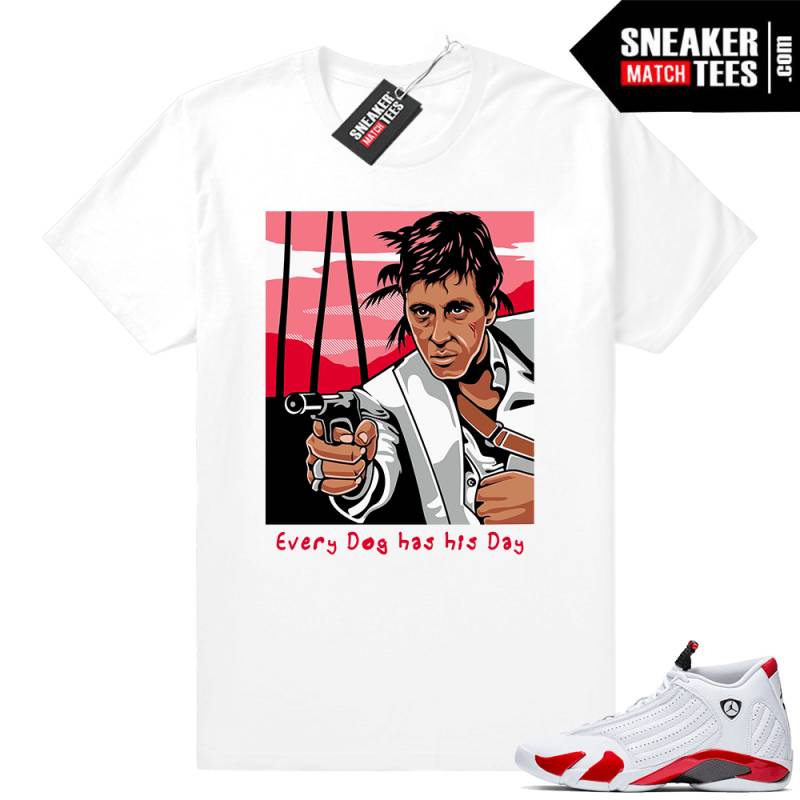 Air Jordan 14 Candy Cane shirt | Jordan Sneaker Clothing