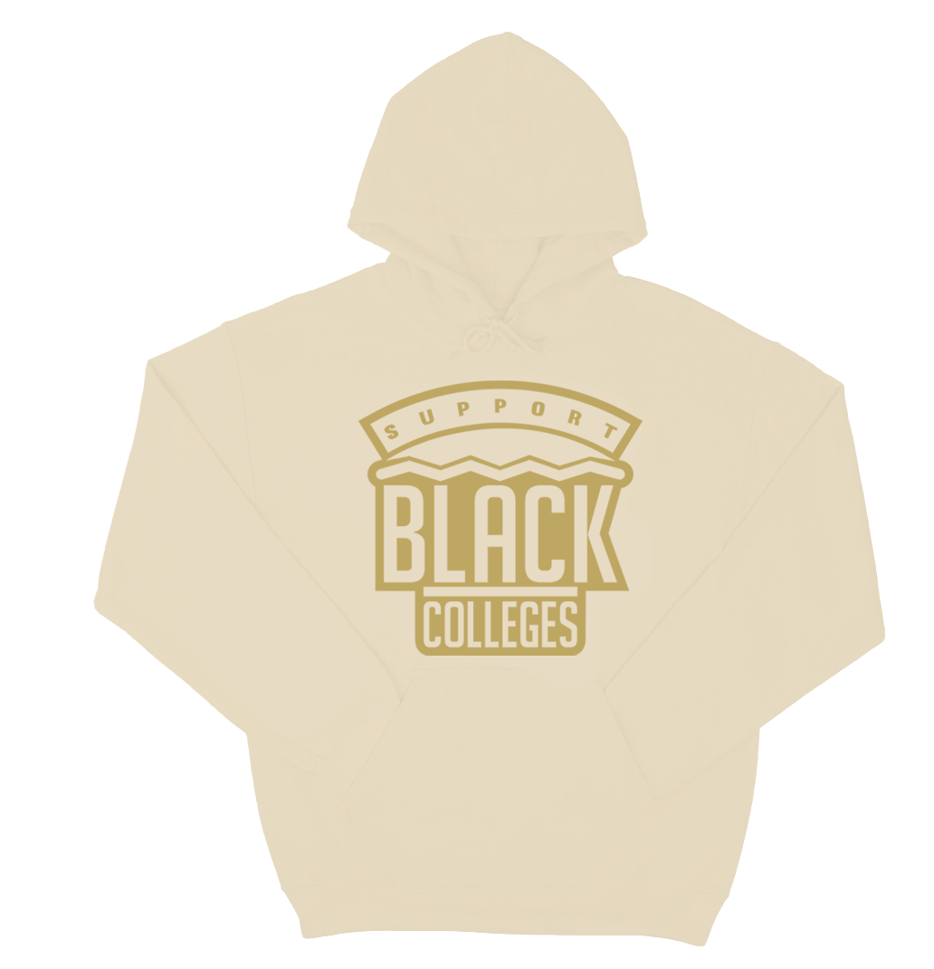 “Support Black Colleges” Melanin Collection Hoodie In “Cream”