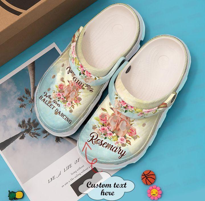 Ballet Personalized Clog, Custom Name, Text Just A Girl, Fashion Style For Women, Men, Kid, Print 3D