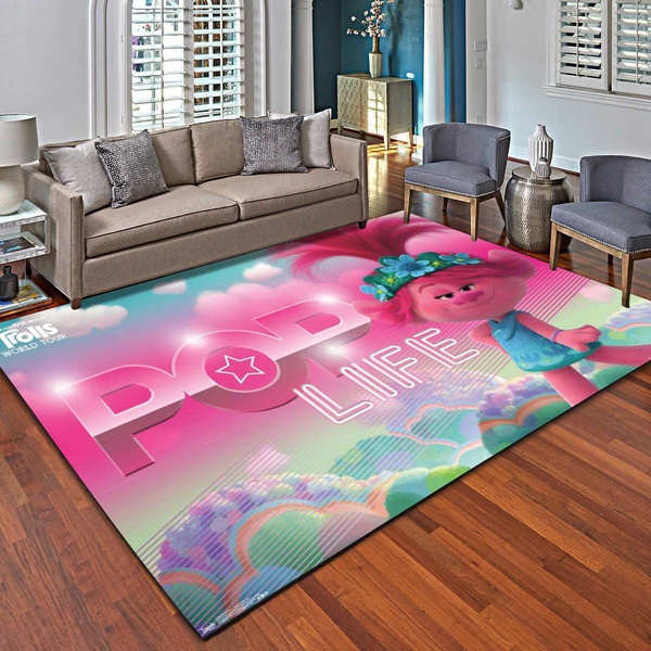 Dreamworks Trolls 2 Pop Life Rug, Living Room Carpet
