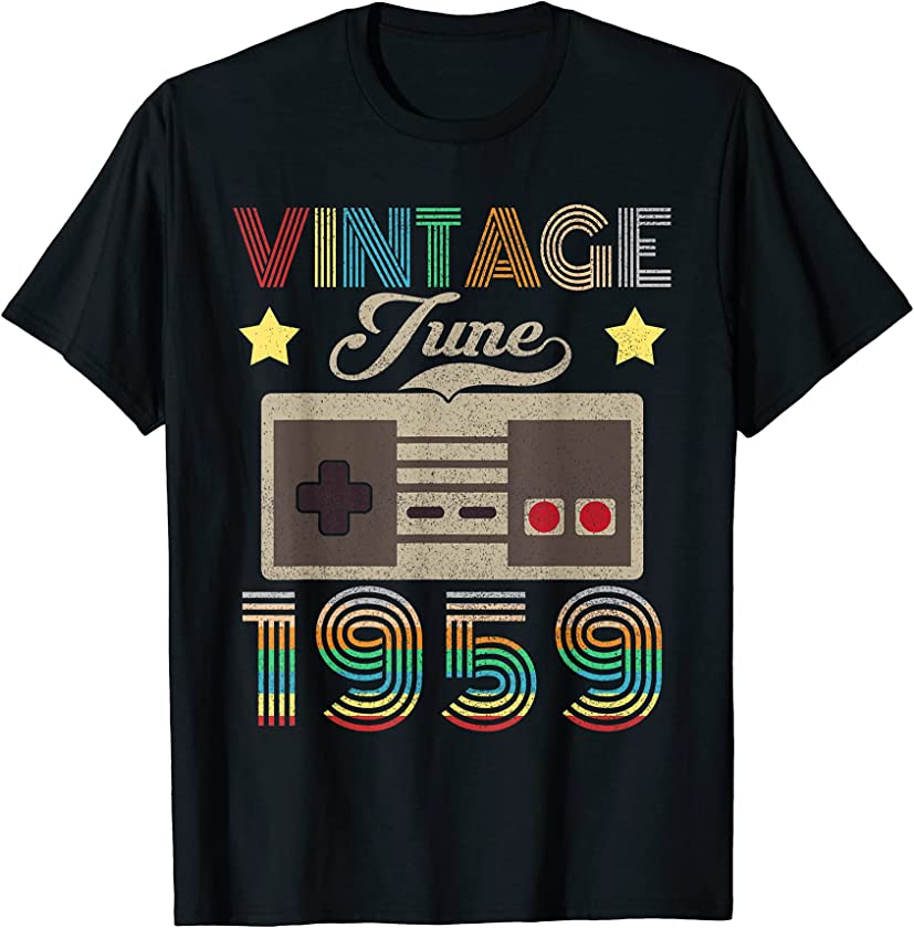 Vintage June 1959 62nd Birthday Shirt 62 Year Old T-Shirt