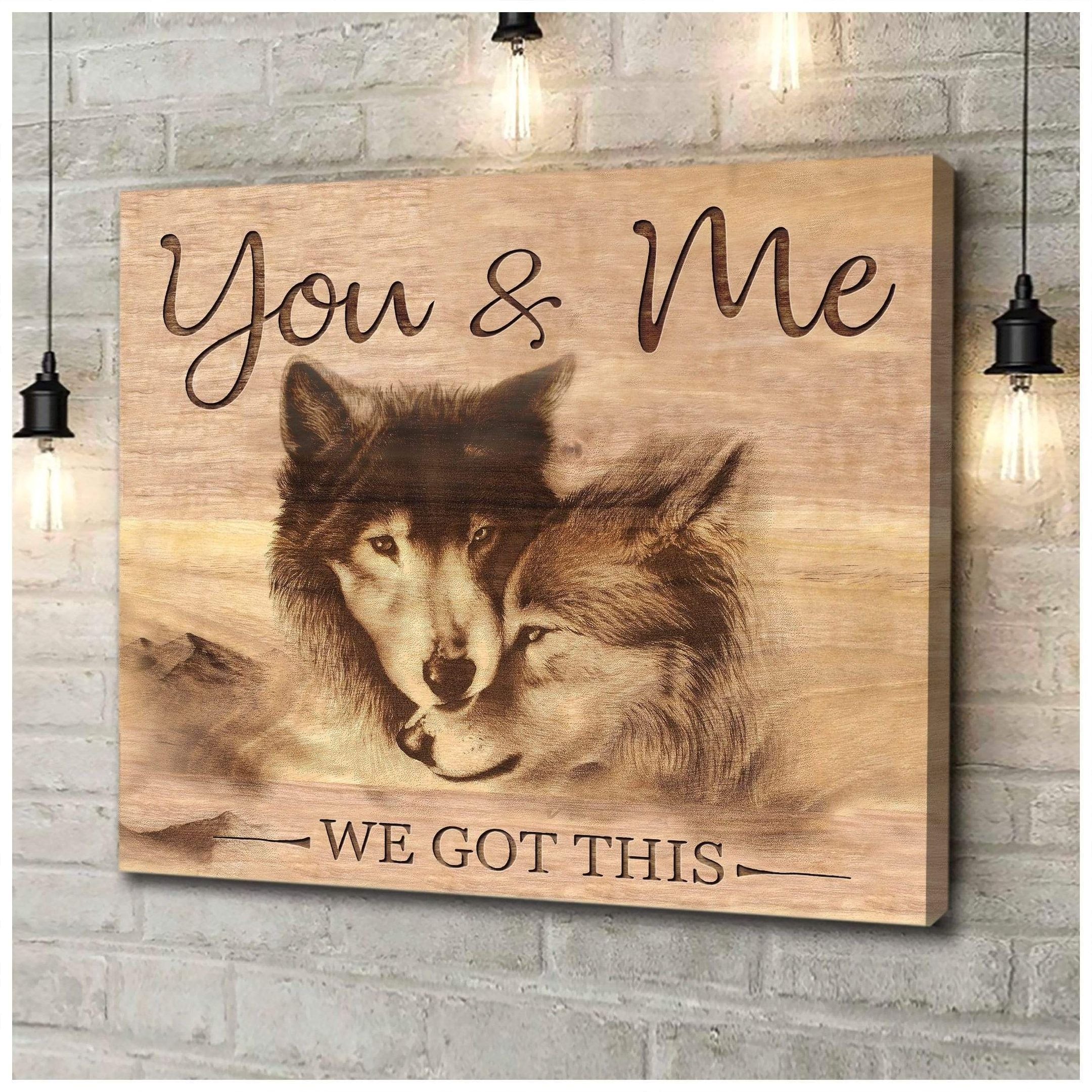 Canvas – Wolf – You Me Gift For Family, Wall Art Decor, Canvas Print, Home Decor