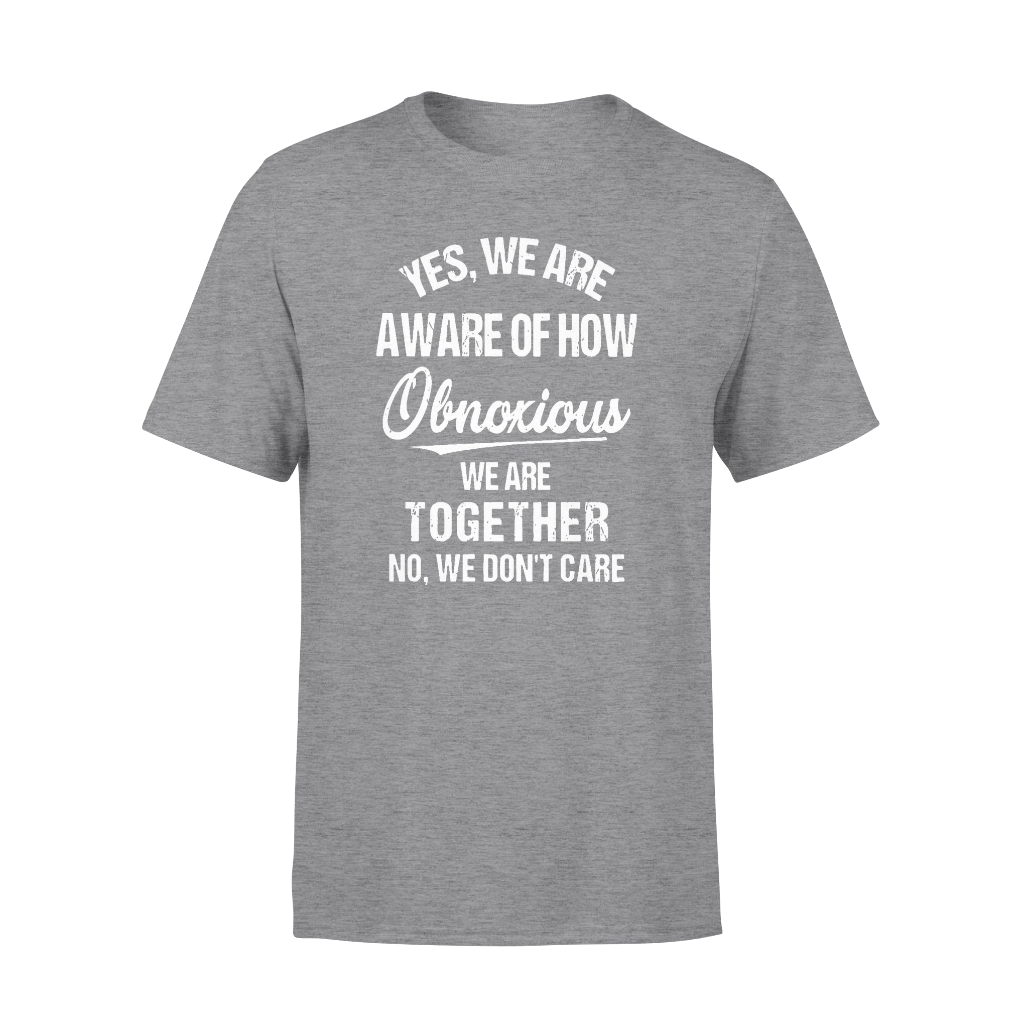 Yes We Are Aware Of How Obnoxious We Are Together No We Dont Care 1 – Standard T-shirt