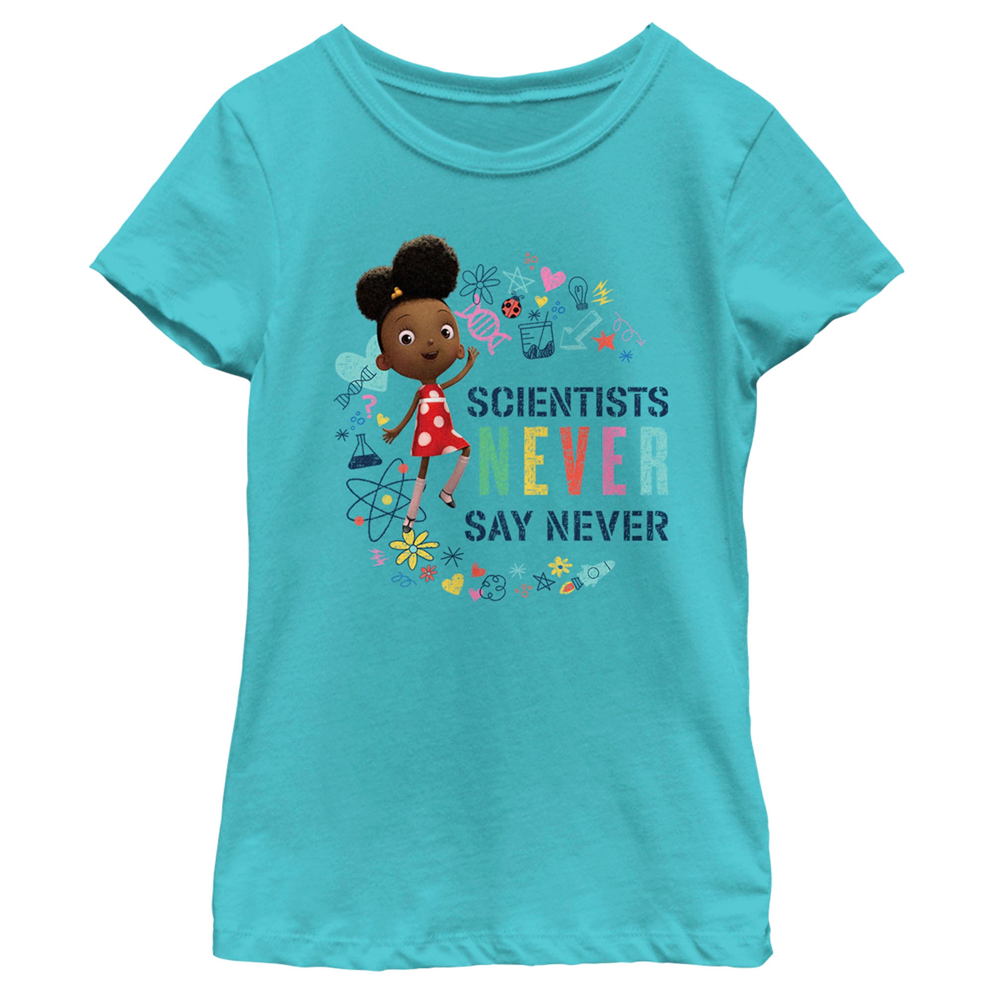 Ada Twist, Scientist Girl’S Never Say Never  T-Shirt