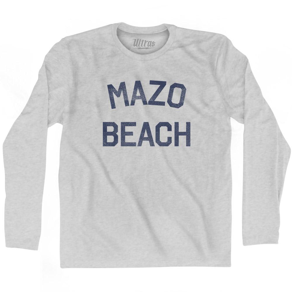 Wisconsin Mazo Beach Adult Cotton Long Sleeve Vintage T-shirt