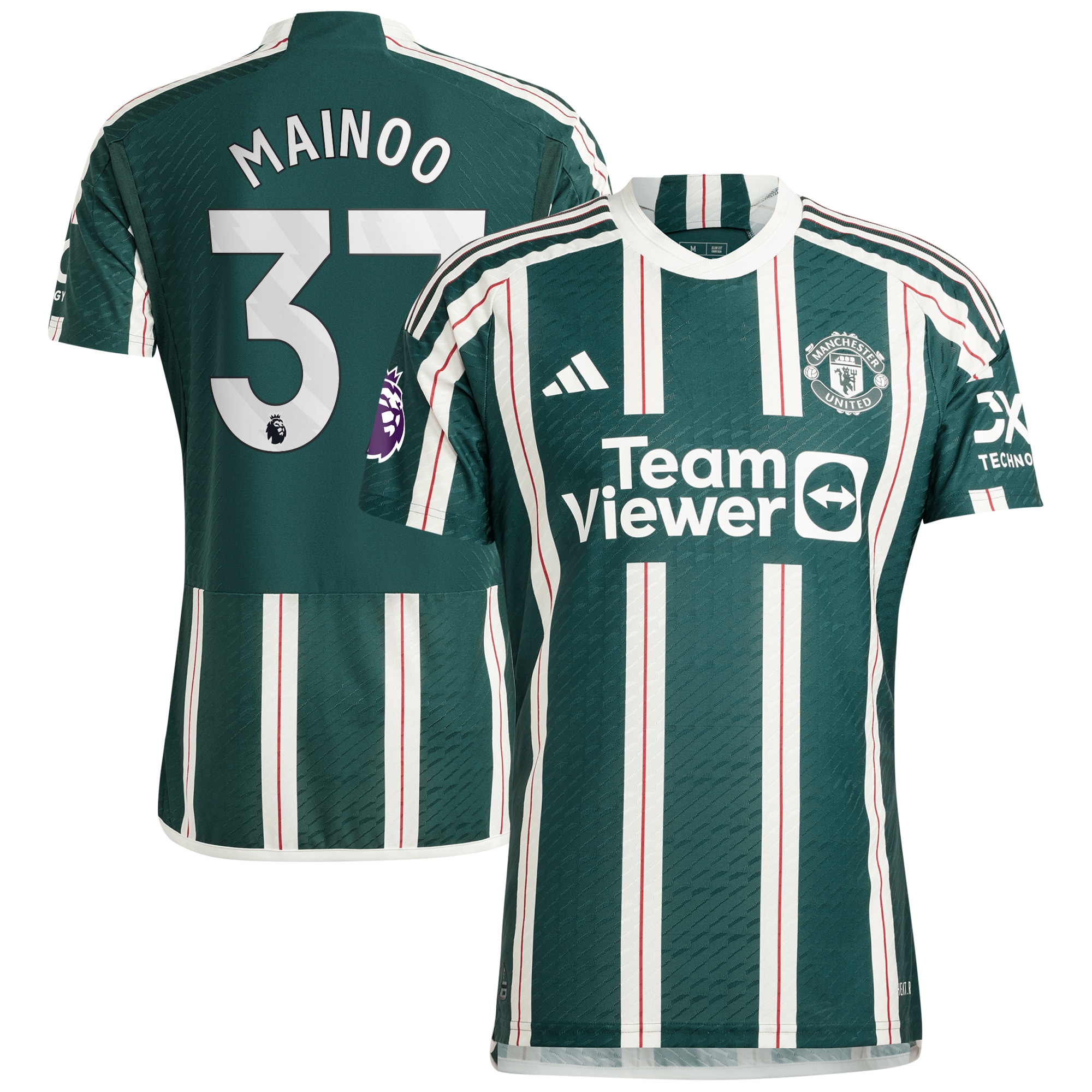 Kobbie Mainoo Manchester United 2023/24 Away Authentic Player Jersey – Green