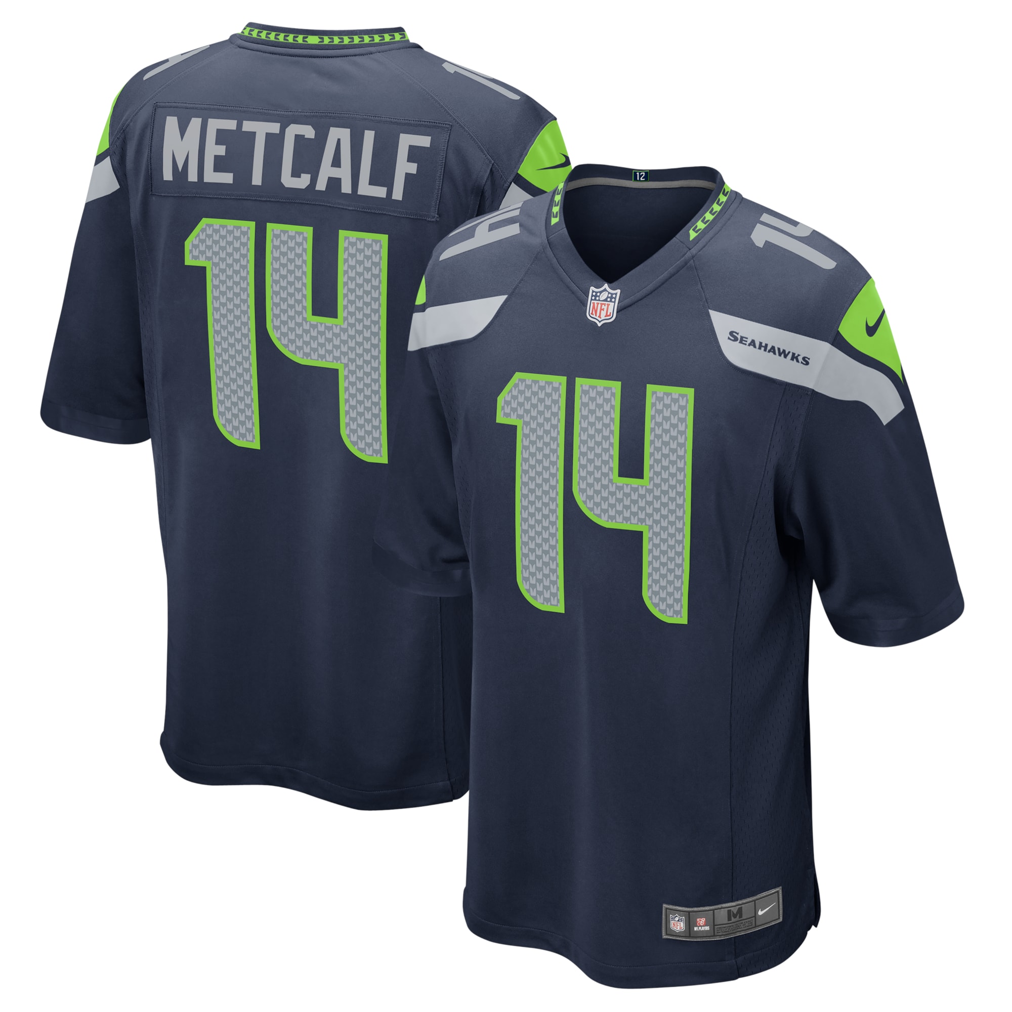 Men’s Seattle Seahawks DK Metcalf College Navy Game Team Jersey