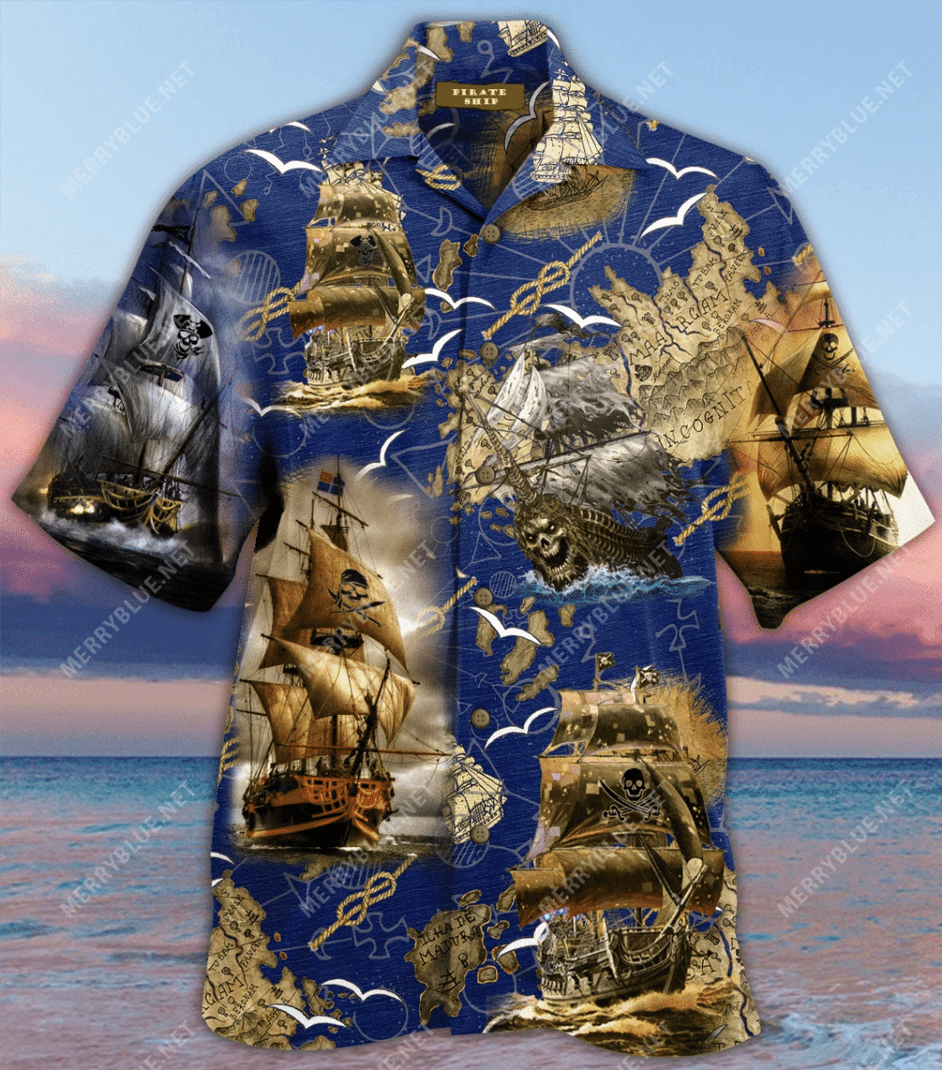 Cover Your Body With Amazing Pirate Ship Unisex Hawaii Shirt Ha56315