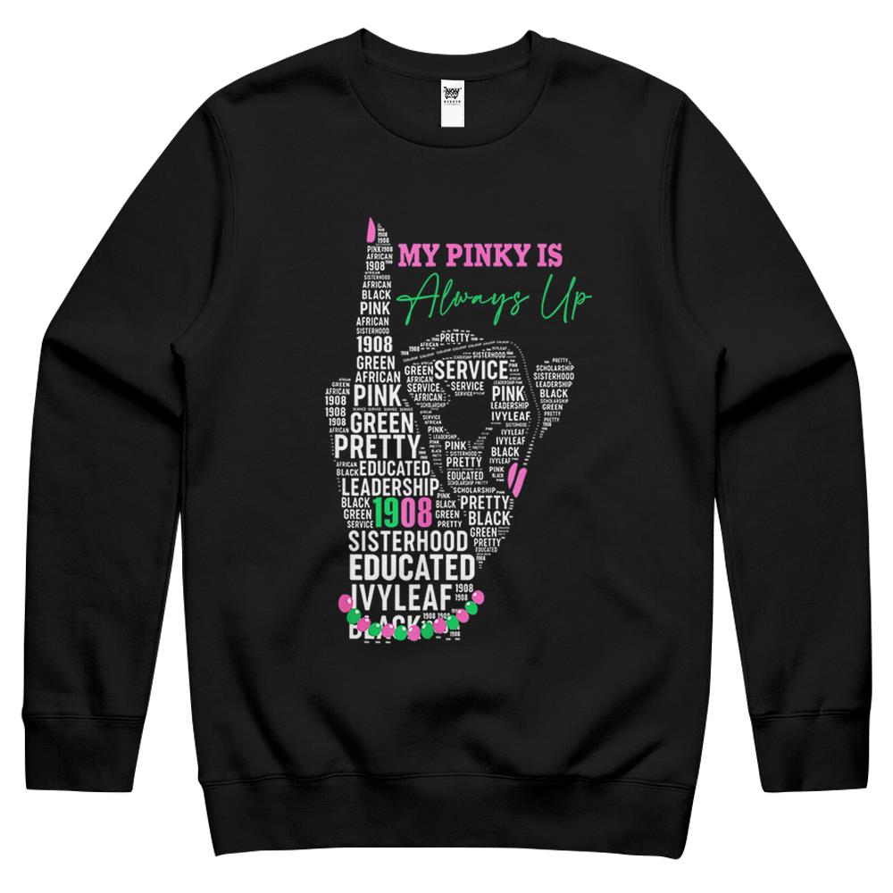 A Serious Matter Aka African American Afro Women Pearls Crewneck Sweatshirt