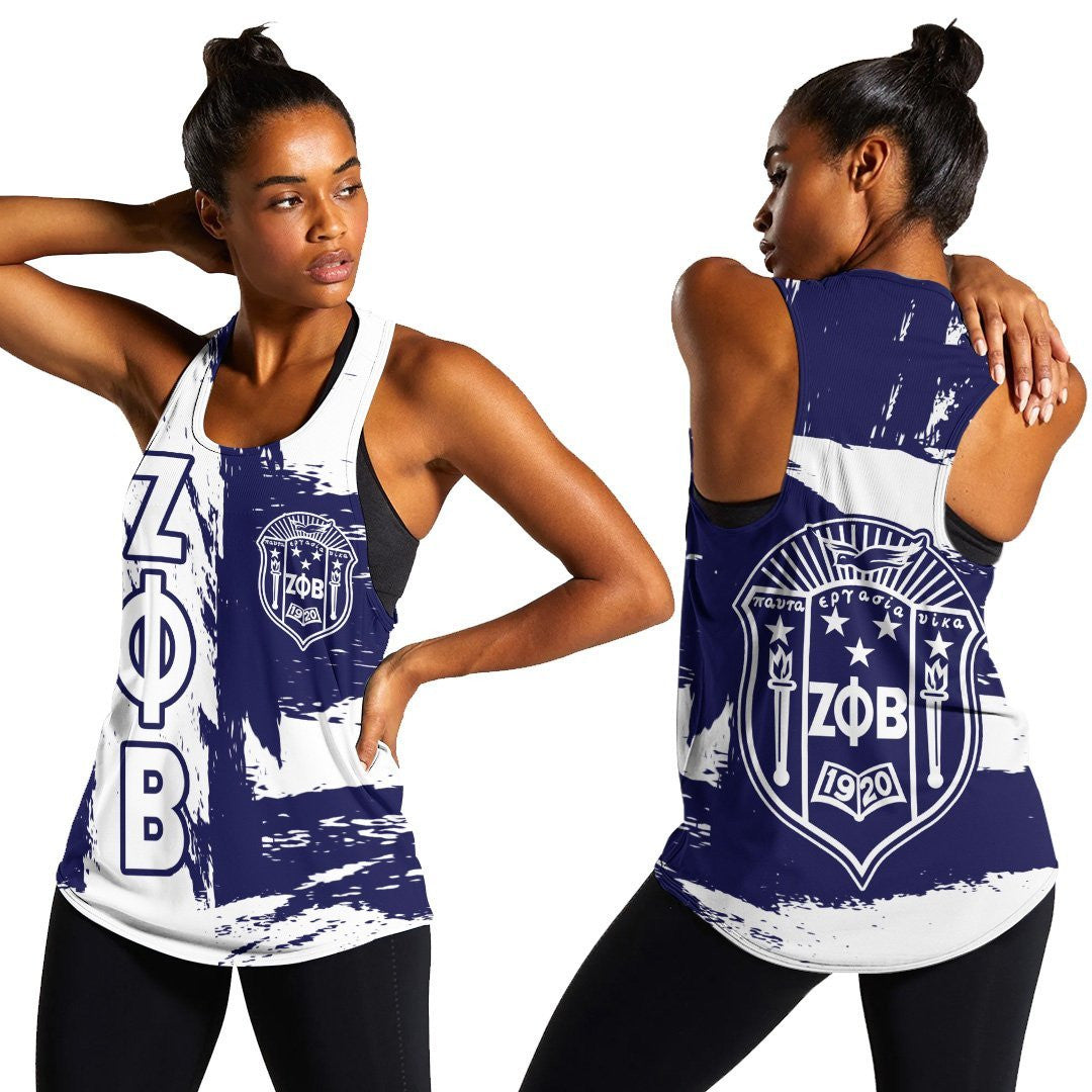 Sorority Tank Top – Zeta Phi Beta Women’S Racerback Tank Note Style