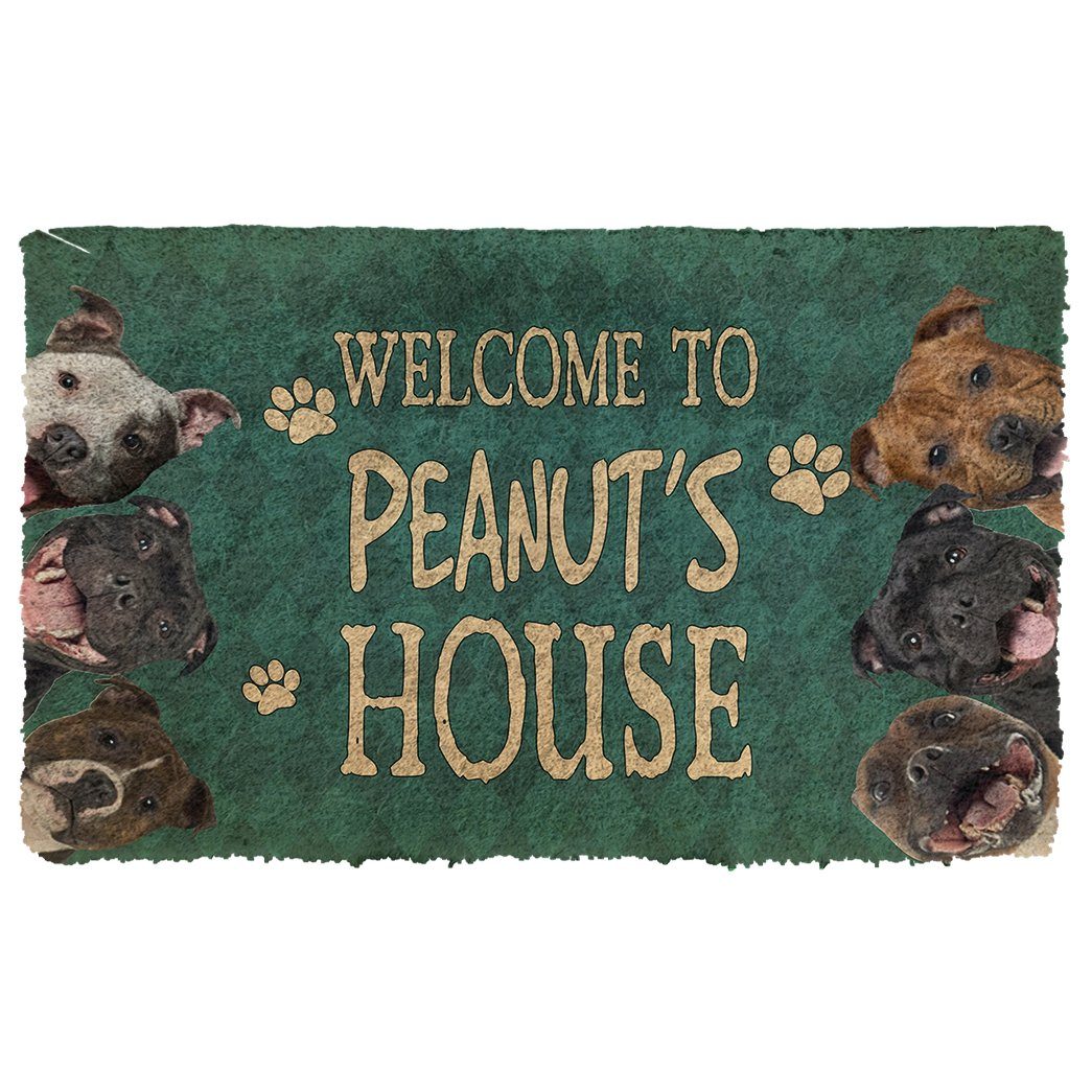 Gearhumans  Gearhuman 3D Staffordshire Bull Terrier Welcome You Doormat