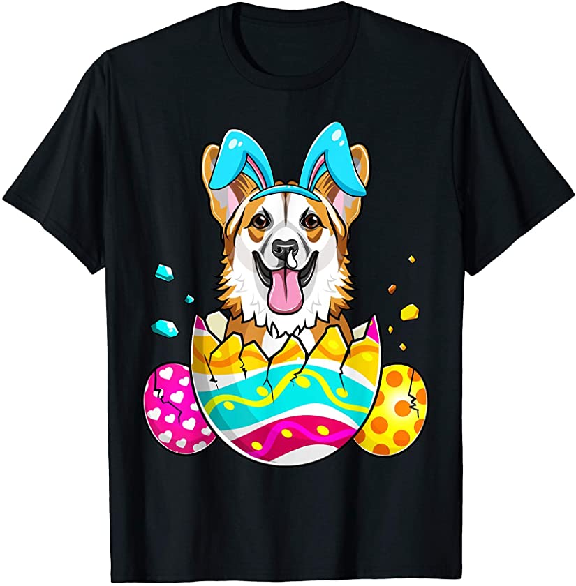 Pembroke Welsh Corgi Bunny Ears Easter Gift Mens Womens Kids T-Shirt