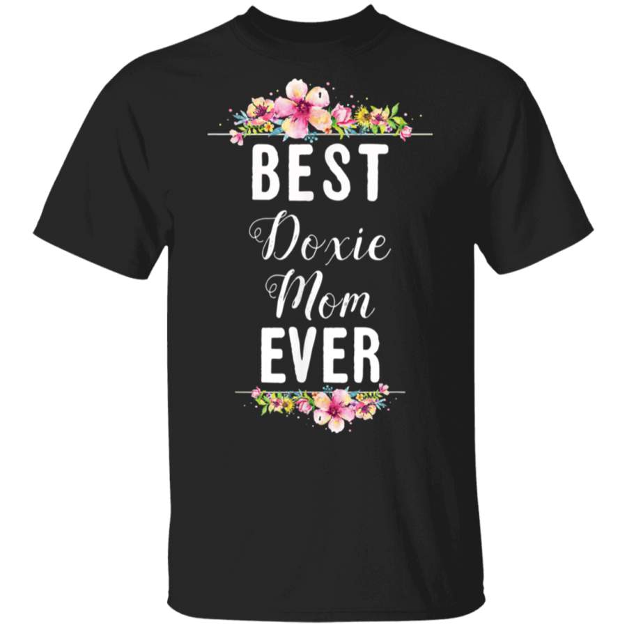 Best Doxie Mom Ever Floral Design Dachshund Gift TShirt