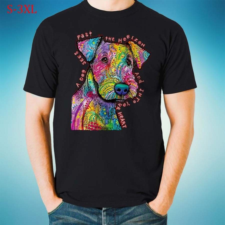 Dog T Shirt Cute Terrier Neon Colors Puppy Funny Mens Small To 6Xl And Tall