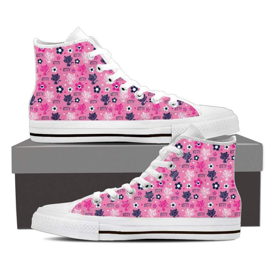 Cute Kitten High Tops (Women’s)