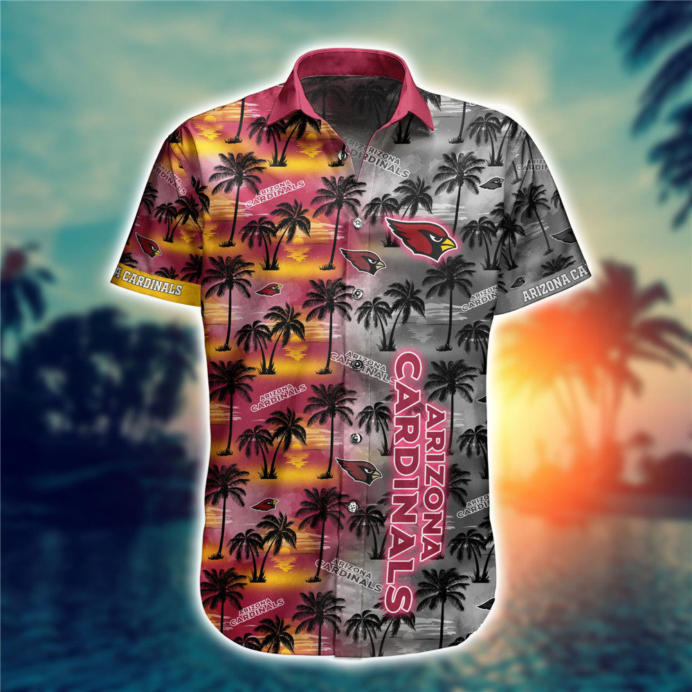 Men’S Arizona Cardinals Hawaiian Shirt Palm Tree