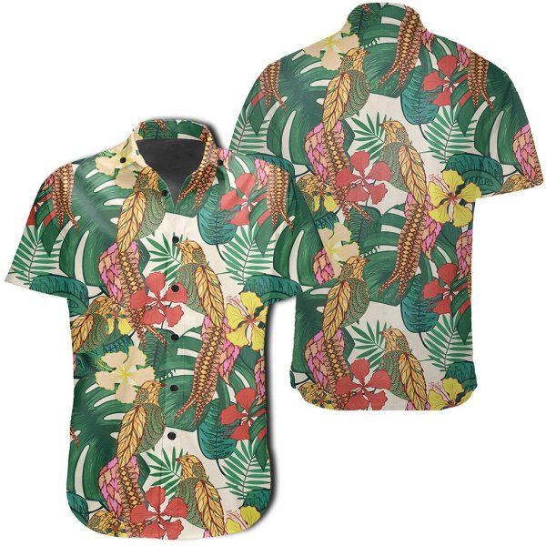 Tropical Leaves Flowers And Birds Floral Jungle Hawaiian Shirt