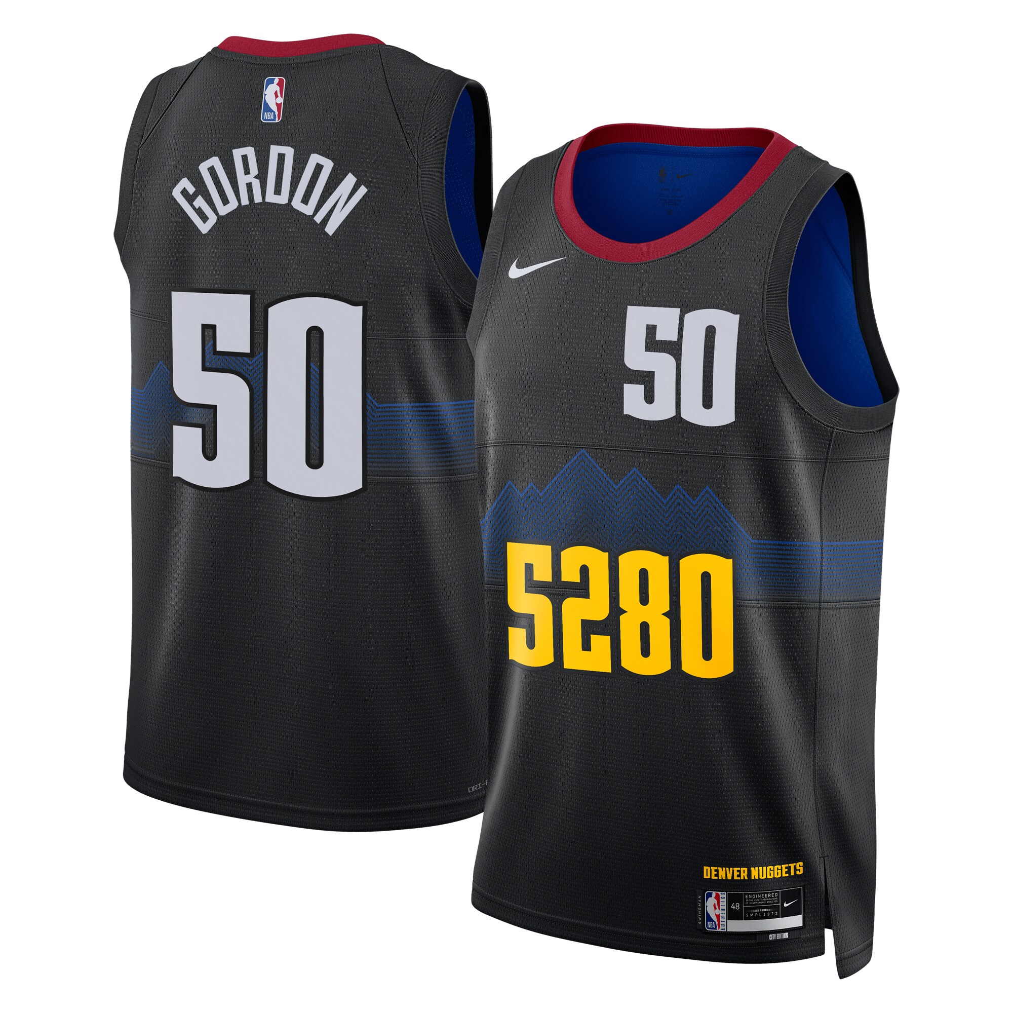 Denver Nuggets City Edition Swingman Jersey 23 – Black – Aaron Gordon – Unisex