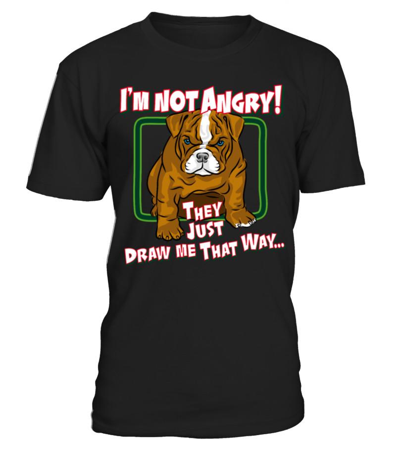 Angry bulldog puppy T shirts C-GWMM5