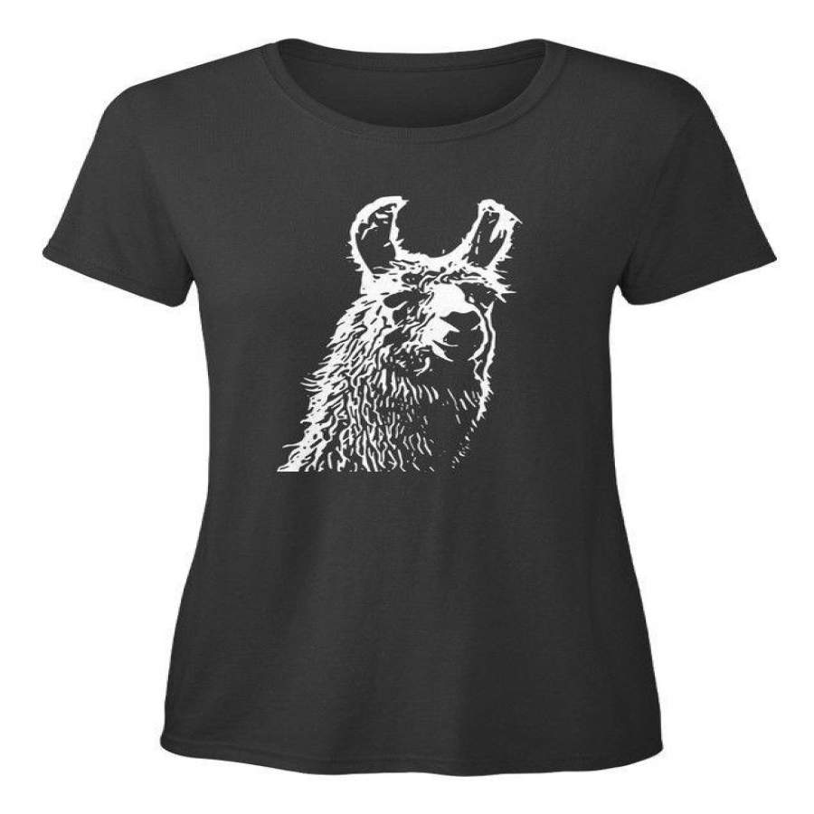 Stylish Simple Llama Animal Stylisches T-Shirt