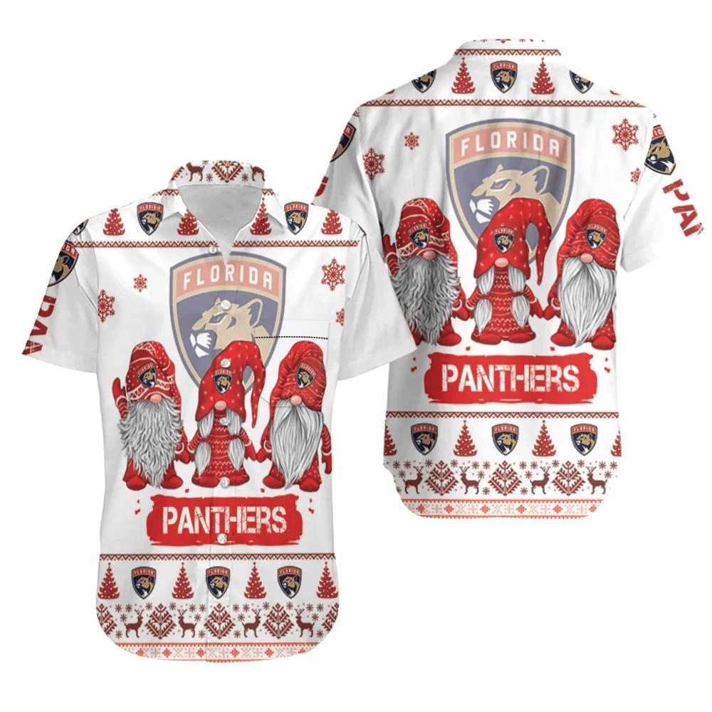 Christmas Gnomes Florida Panthers Ugly Sweatshirt Hawaii Shirt Combo Beach Ha2764