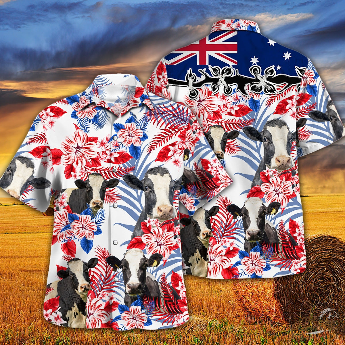 Holstein Australia Flag Hawaiian Shirt