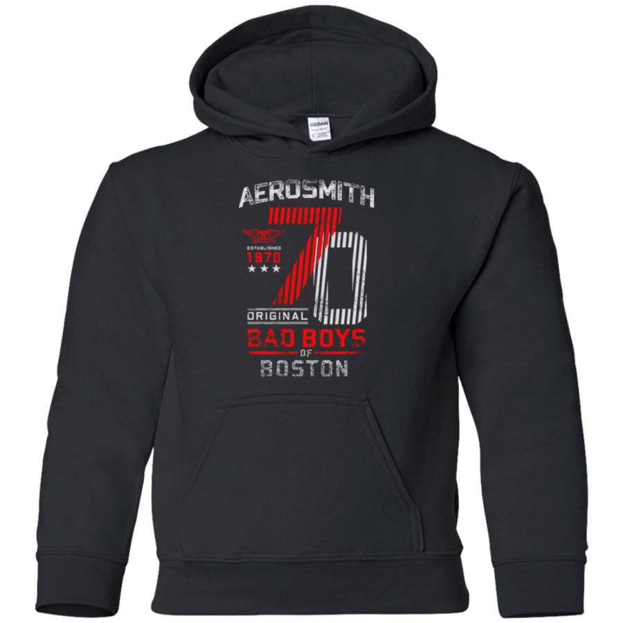 AGR Aerosmith Est 1970 Bad Boys of Boston Retro Tee Youth Pullover Hoodie