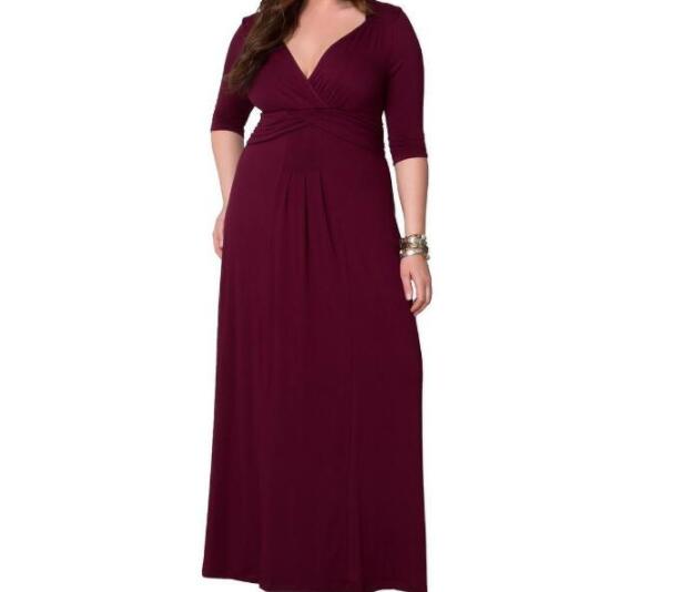 Black V Neck Half Sleeve Women Dress Plus Size 3XL Summer Big Size Casual Women Clothing For Party Elegant Lady Dress alx