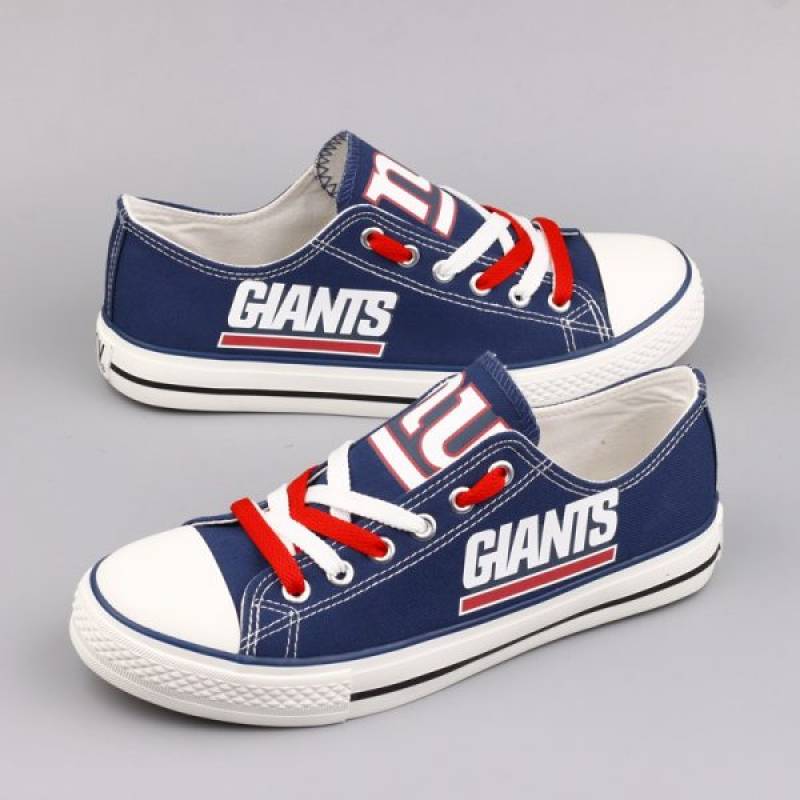 New York Giants Canvas Shoes, Giants Sneakers, Tennis Shoes T-D739L