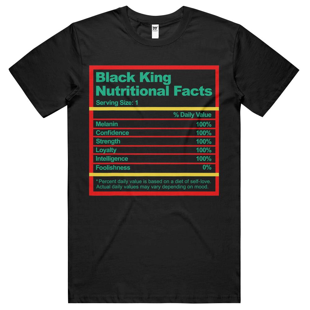 Nutritional Facts Shirt, Nutritional Facts T Shirt, Black King Nutrition Facts Shirt, Black King Nutritional Facts Men Dad Boys History Month T Shirts