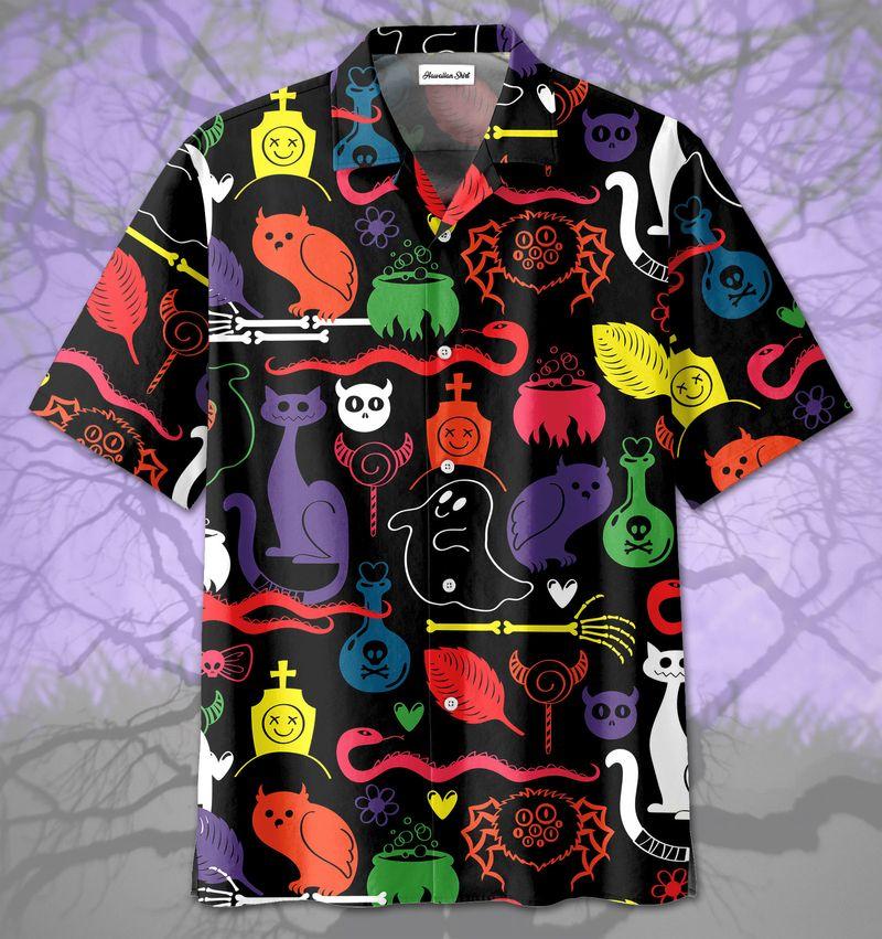 Colorful Halloween Aloha Hawaii Shirts Unisex Ha95746