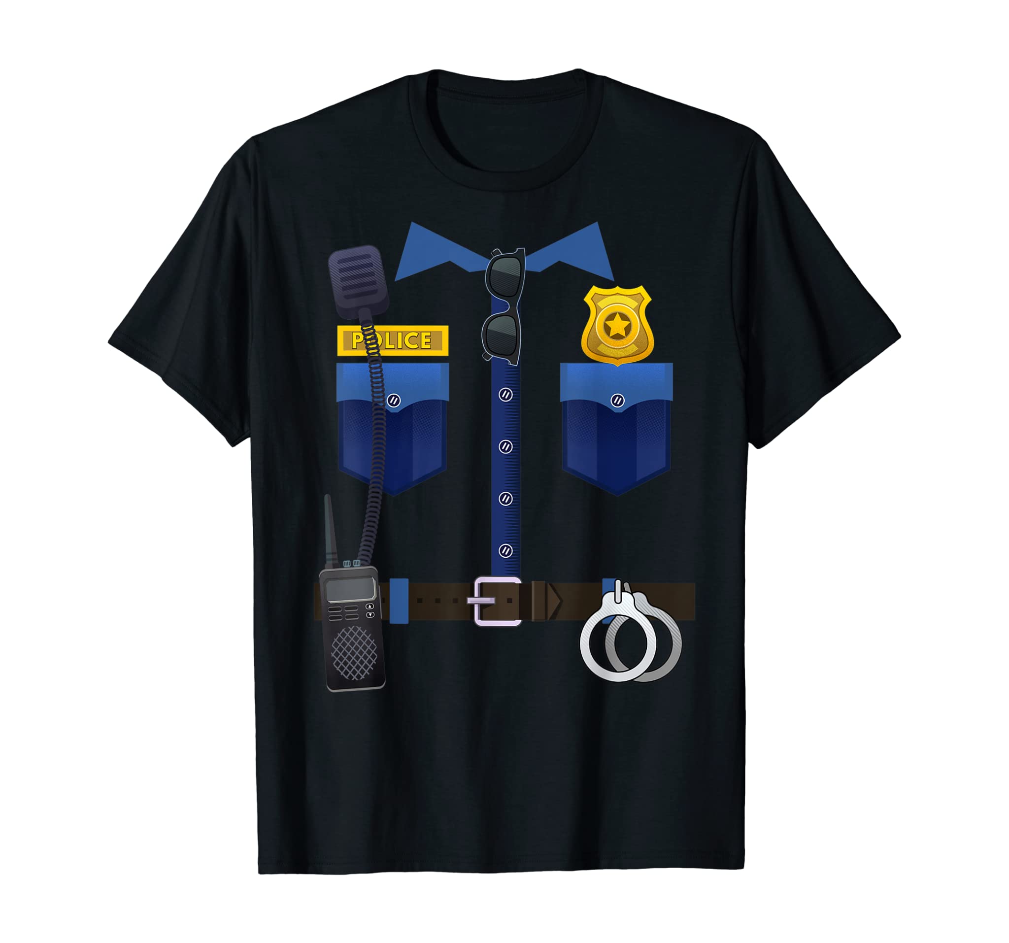 Halloween Policeman Police Officer Costume Boys Girls T-Shirt