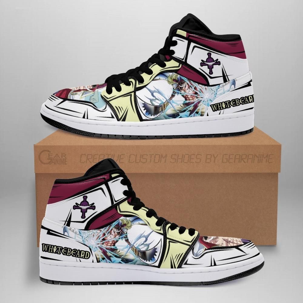 Whitebeard Sneakers Gura Gura No Mi Custom Anime One Piece Shoes Unisex Men Women