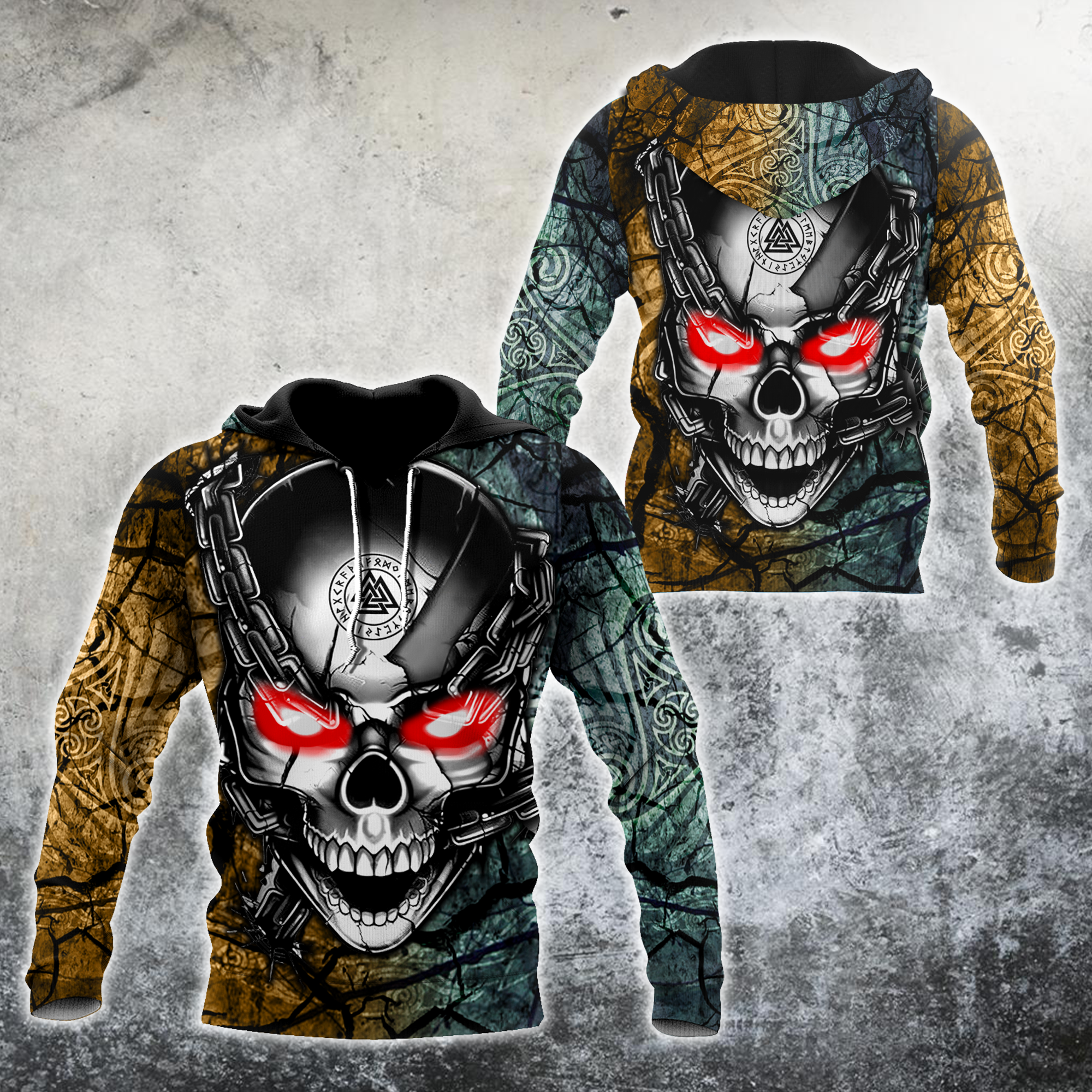 Viking Skull Hoodie For Men And Women MH18032101