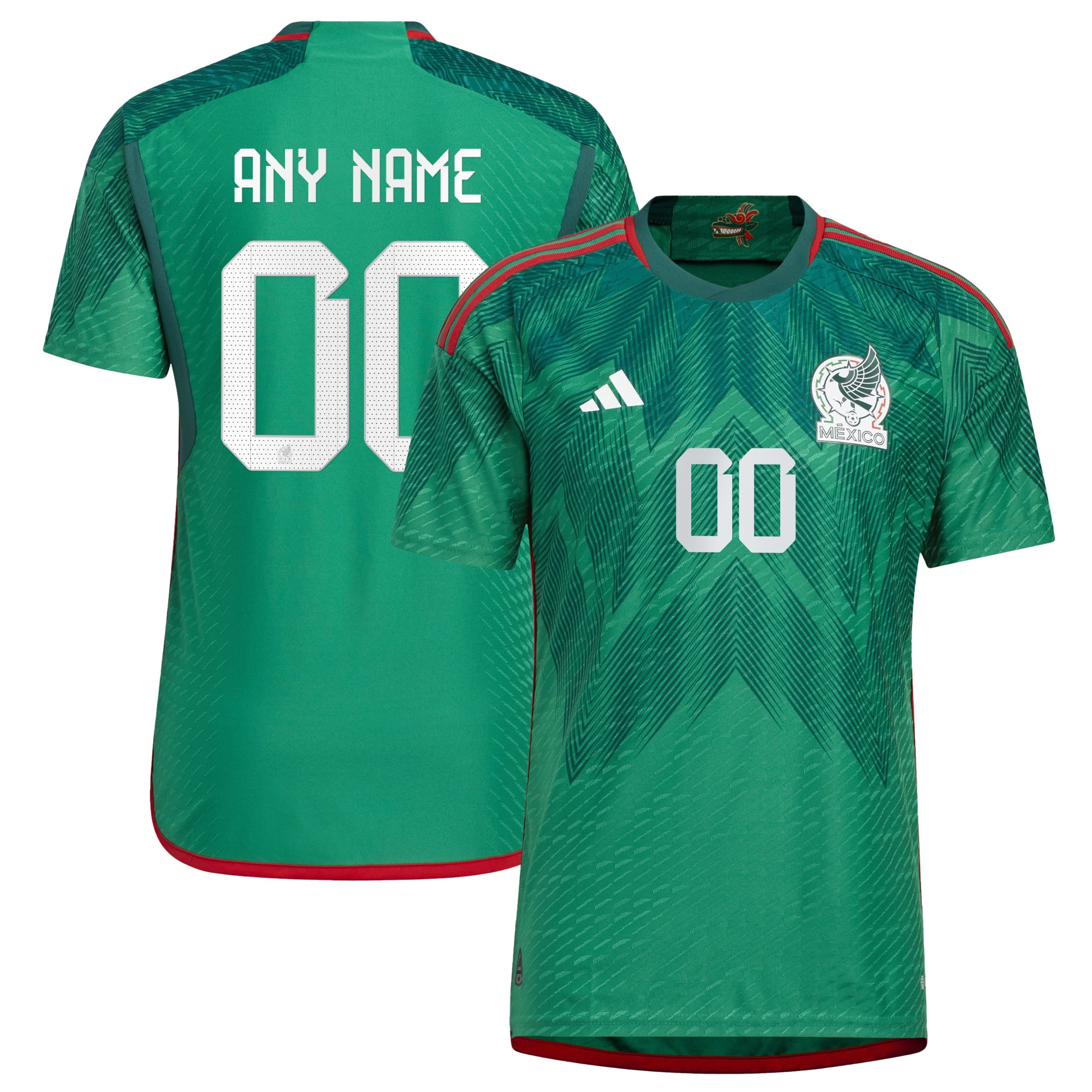 Mexico National Team 2022/23 Home Authentic Custom Jersey – Green