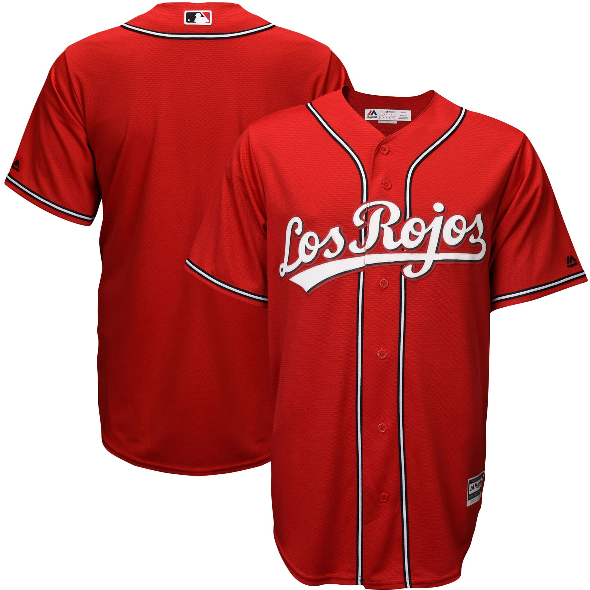 Cincinnati Reds Majestic Alternate Los Rojos Cool Base Jersey – Scarlet MLB