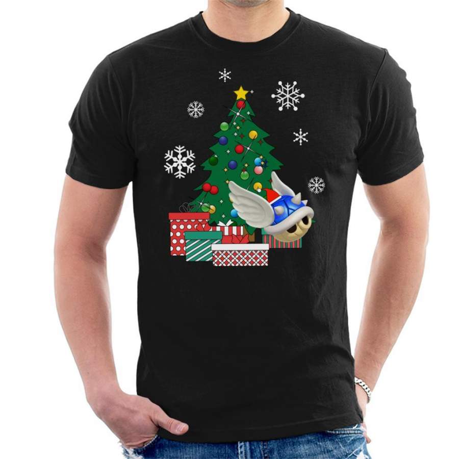 Blue Shell Around The Christmas Tree Mario Men’s T-Shirt