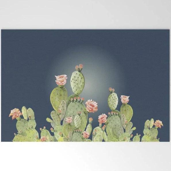 Flower Cactus Buds Flower Doormat Indoor And Outdoor Mat Entrance Rug Sweet Home Decor Closing Gift Gift For Friend Family Birthday Floral Plant Lovers Gift Idea