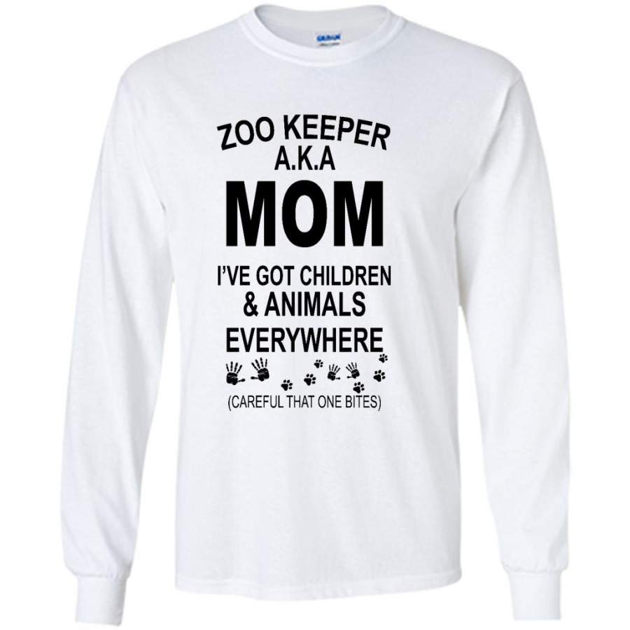 Zoo Keeper AKA Mom I’ve Got Children And Animals Everywhere – Gildan Long Sleeve Shirt