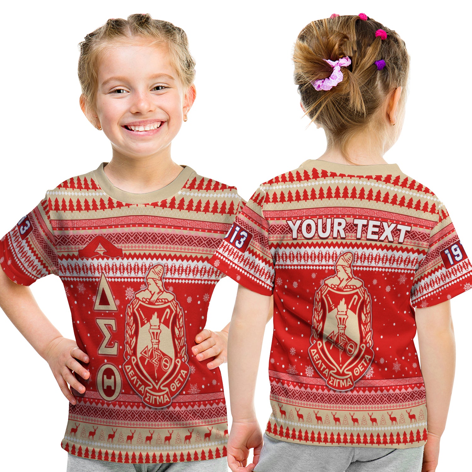 (Custom Personalised) Delta Sigma Theta Christmas T Shirt Kid African Pattern Lt13