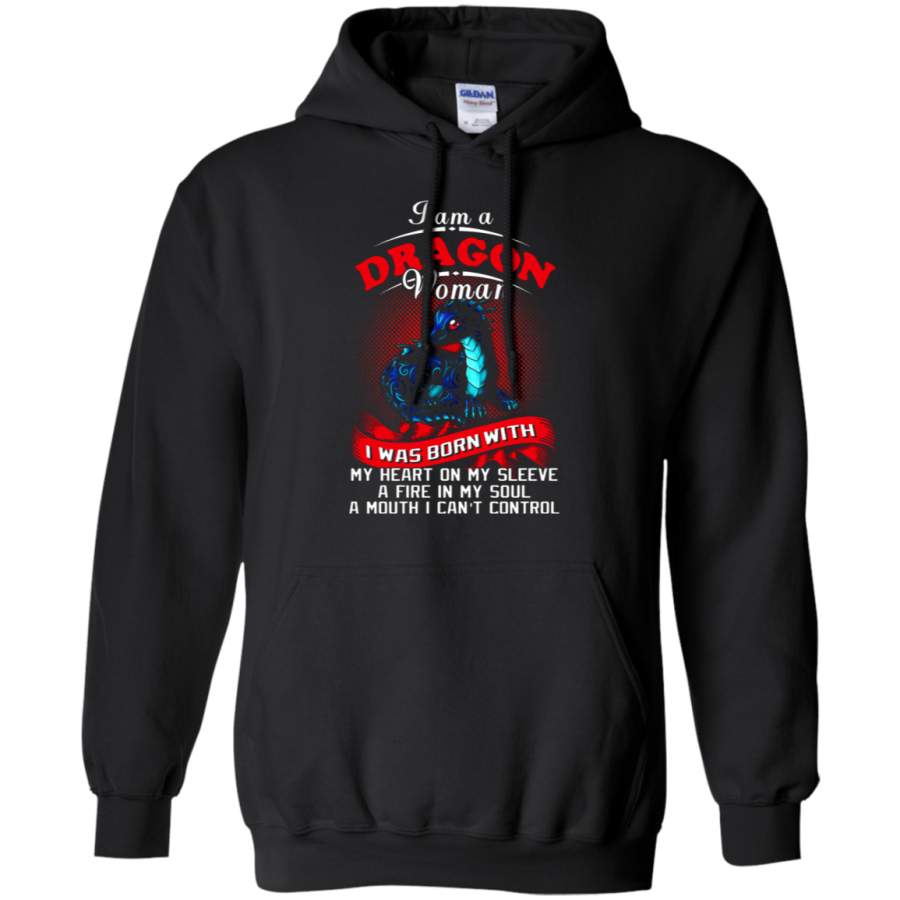 AGR I Am A Dragon Woman Born With Fire In My Soul Hoodie