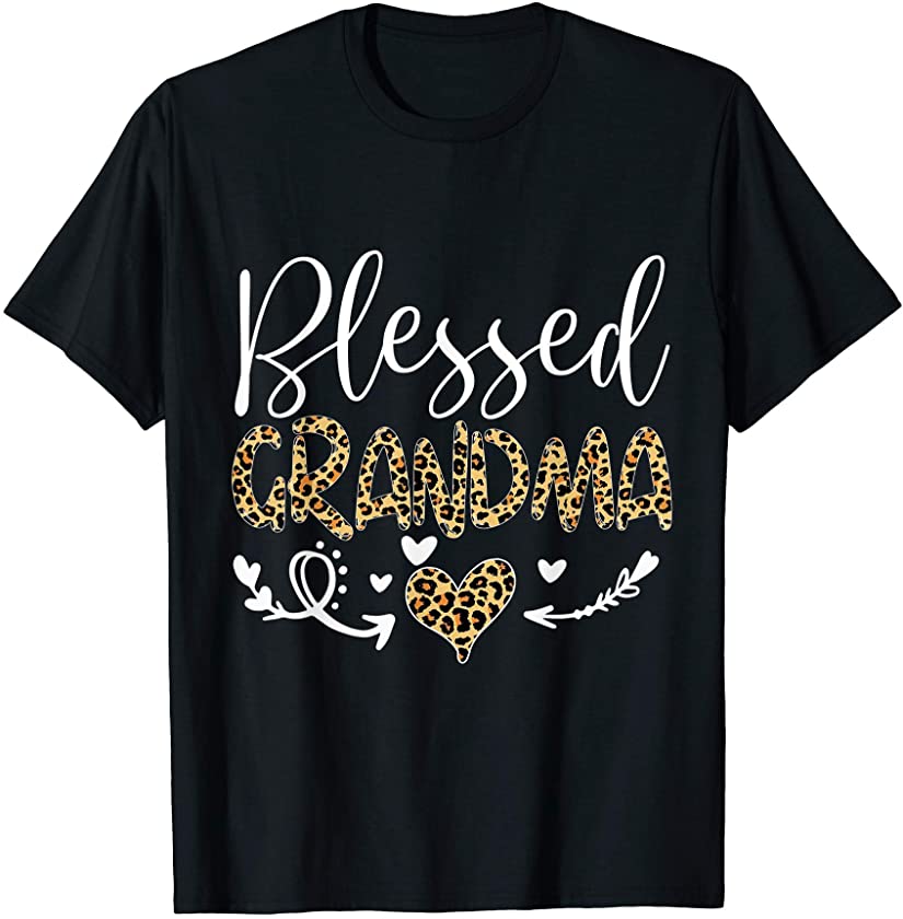 Blessed Grandma Leopard For Mom Grandma Mothers Day T-Shirt