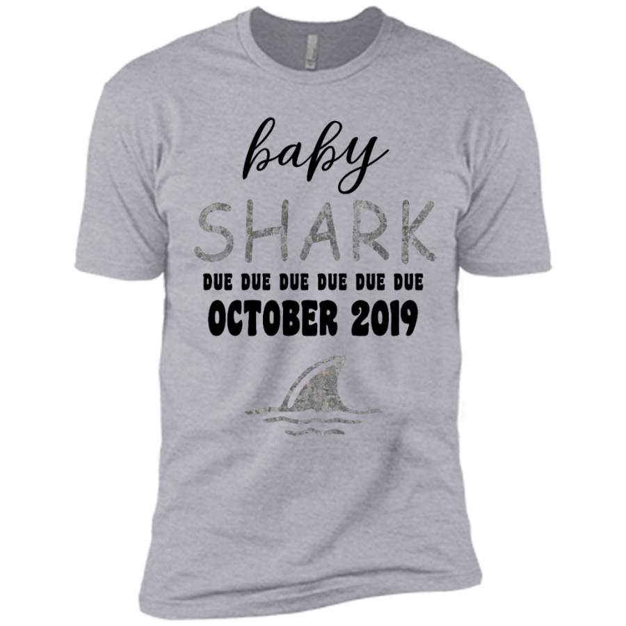 Baby Shark Due Due Due Due October 2019, Birthday Gift – Canvas Unisex USA Shirt