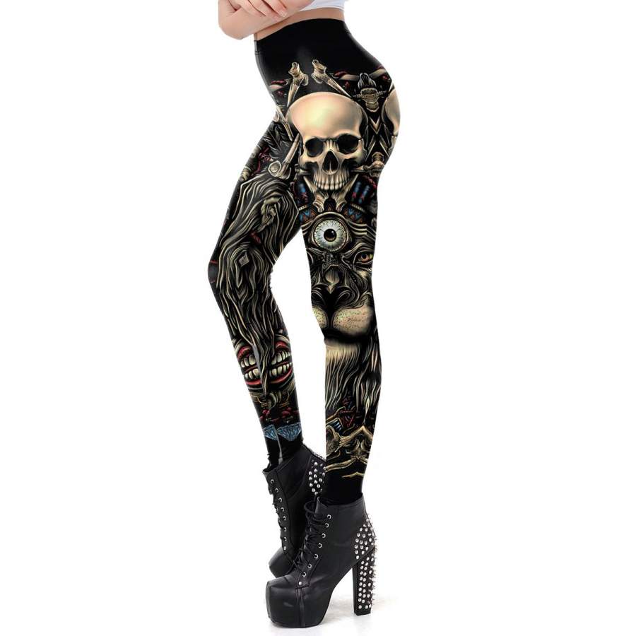 Skull Lion Leggings