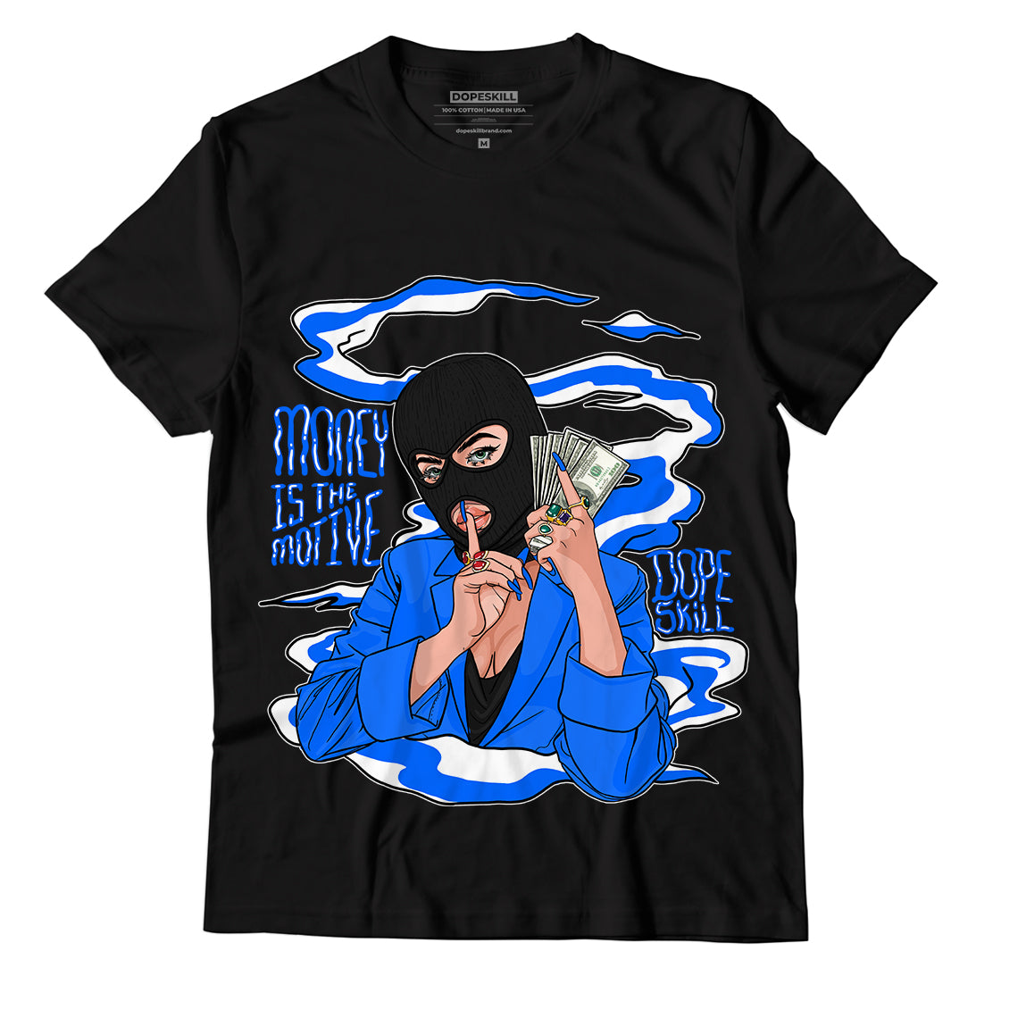 Yz 350 Boost V2 Dazzling Blue Dopeskill T-Shirt Money Is The Motive Graphic